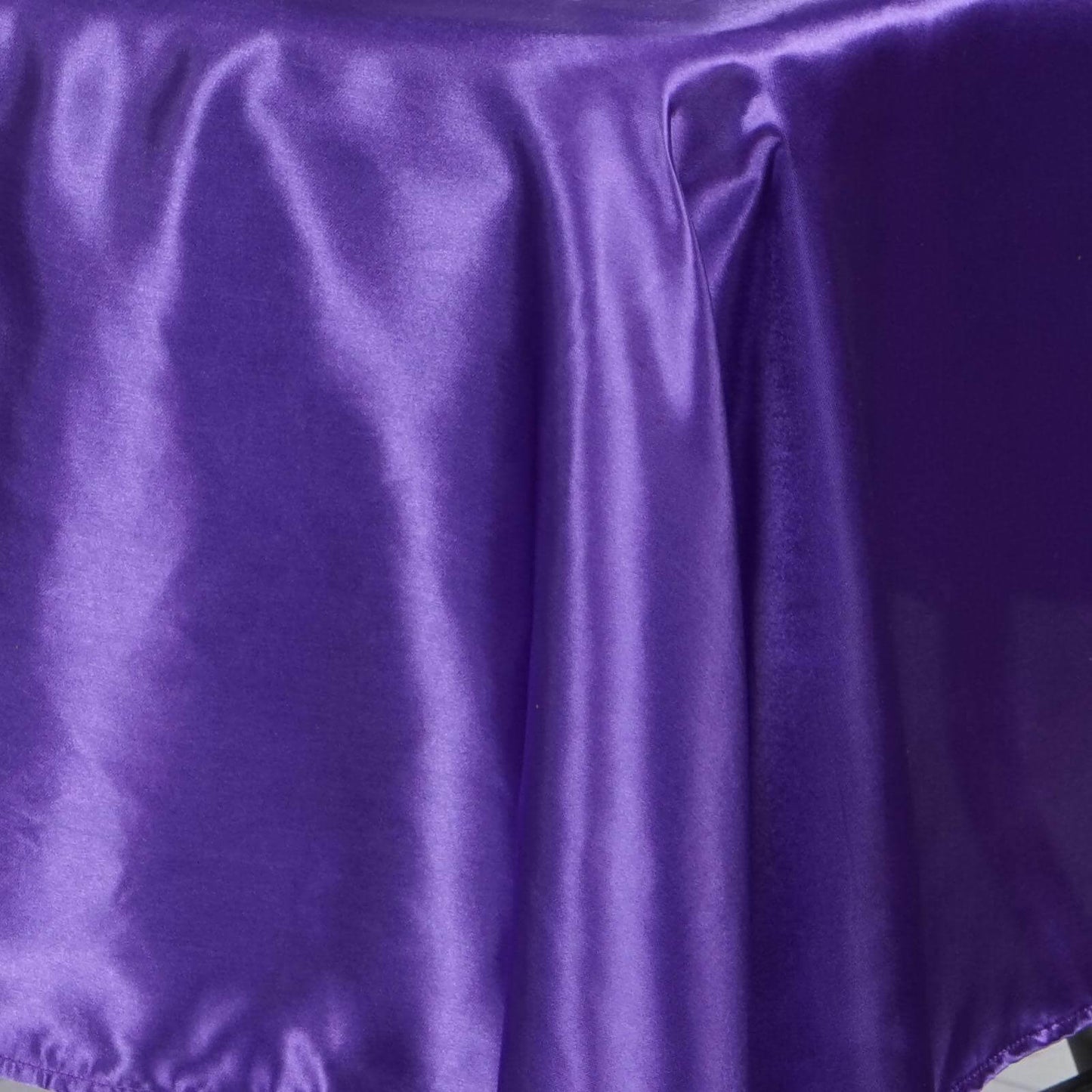Satin Rectangular 60"x126" Tablecloth Purple - Smooth and Lustrous Table Cover