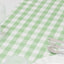 Polyester 14"x108" Table Runner Sage Green/White - Gingham Plaid Design