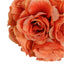 2 Pack 7" Terracotta (Rust) Artificial Silk Rose Kissing Ball, Faux Flower Ball