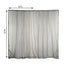 2 Pack Silver Sheer Chiffon Event Curtain Drapes, Durable Flame Resistant Organza Backdrop Event Panels With Rod Pockets - 10ftx10ft
