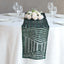 Sequin 12"x108" Table Runner Hunter Emerald Green - Diamond Glitz Design