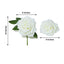 24 Roses 5" Ivory Artificial Foam Flowers With Stem Wire and Leaves