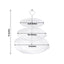 3-Tier Clear Plastic Cupcake Tower Stand with Silver Embossed Baroque Rim, 13" Round Cake Dessert Holder Display Stand Tiered Serving Tray with Top Handle