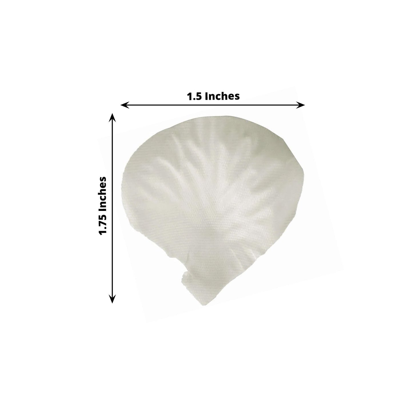 500-Pack Rose Petals Round Design Ivory Silk Confetti - Decorative Scatters for Tables and Floors