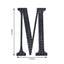 Decorative Rhinestone Alphabet "M" Letter Stickers, Glitter Adhesive Craft Letters Black DIY Sparkle Embellishments 8"