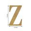 Decorative Rhinestone Alphabet "Z" Letter Stickers, Glitter Adhesive Craft Letters Gold DIY Sparkle Embellishments 8"
