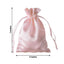 12 Pack 5"x7" Blush Satin Drawstring Wedding Party Favor Gift Bags, Drawstring Pouch Gift Bags