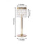 Crystal Beaded Chandelier Metal Candle Holder Gold - Sophisticated Pillar Tealight Stand 12"