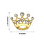 Rhinestone Metal Crown Sash Band Buckle Gold - Glittering Tiara Accent for Weddings & Special Occasions 2"