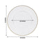 10-Pack Economy Round Plastic Charger Plates 13" in Clear with Gold Beaded Rim, Stylish Dinner Party Serving Plates