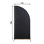 7ft Matte Black Spandex Half Moon Chiara Backdrop Stand Cover, Custom Fitted Wedding Arch Cover