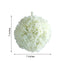 4 Pack 7" Cream Artificial Silk Hydrangea Kissing Flower Balls