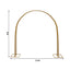 8ft Gold Metal Dome Wedding Arch, Heavy-Duty Backdrop Stand 3D Floral Balloon Frame