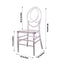 Acrylic Stackable Ghost Chair in Phoenix Chiavari style Transparent Resin with Oval Back Clear - Sleek Armless Design for Weddings & Gatherings