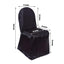 Satin Chair Covers for Banquet Chairs Black with Glossy Finish - Reusable Slipcovers