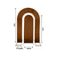 Set of 2 Brown Spandex Fitted Wedding Arch Covers for Round Top and Double Arch Chiara Backdrop Stands - 6ft,8ft