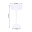 4-Pack Plastic Flower Vases Champagne Glass Design Clear - Fillable Long Stem Centerpieces for Events 18"