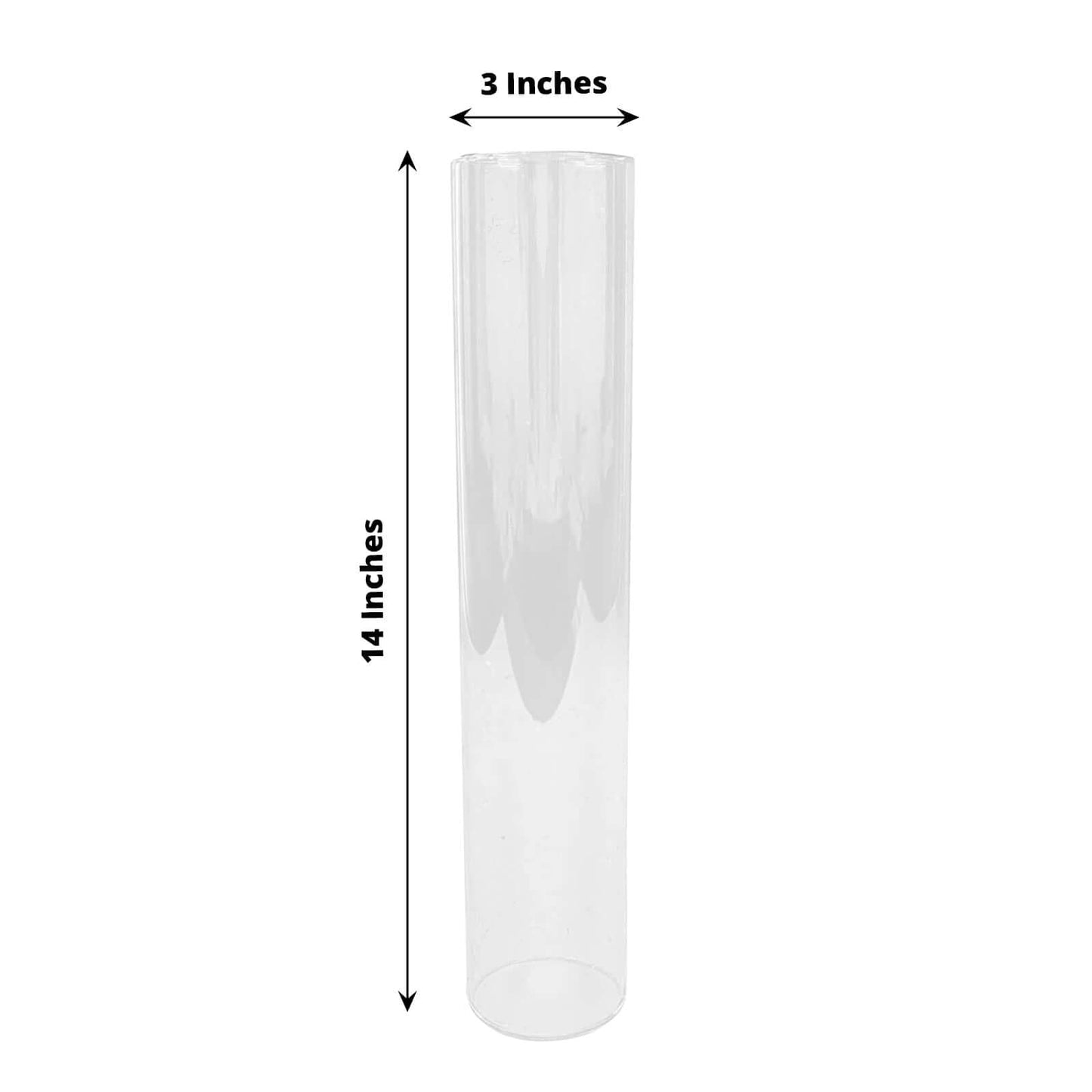 2-Pack Clear Glass Candelabra Shades Open End Hurricane Design - Stylish Table Centerpiece 14"