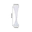 Set of 2 Glass Trumpet Vases Reversible Clarinet Style Clear - Decorative Flower Centerpieces for Events 28"