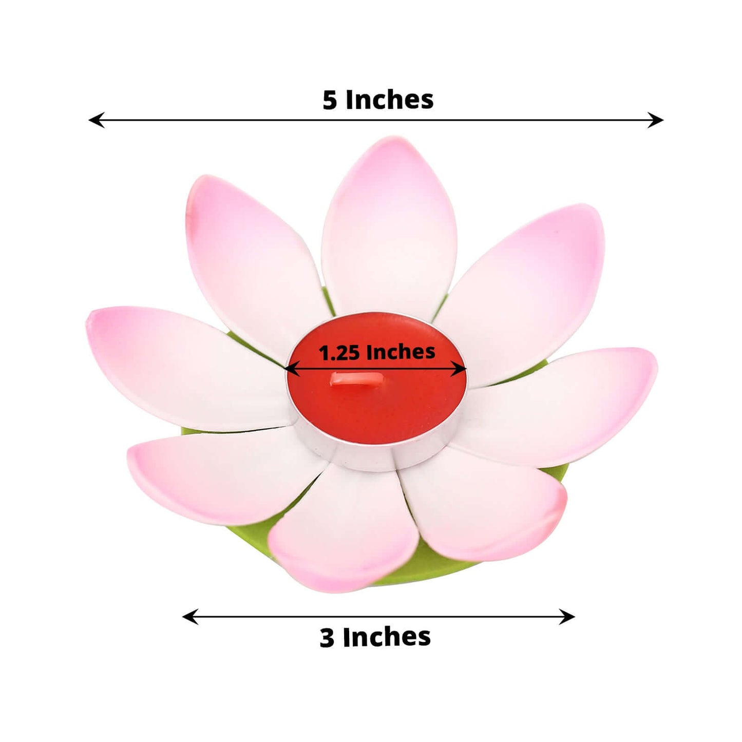 10-Pack Floating Candle Lights Water Lily Lotus Flower Design Colorful - Assorted Tealight Lanterns 5"
