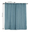 2 Pack Handmade Light Blue Faux Linen Curtains 52"x108", Curtain Panels With Chrome Grommets