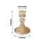 6-Pack Glass Taper Candlestick Holders Diamond Pattern Design Amber Gold - Reversible Crystal Pillar Votive Stands 4"