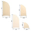 Set of 4 Matte Beige Spandex Half Moon Chiara Backdrop Stand Covers, Custom Fitted Wedding Arch Covers - 2.5ft,5ft,6ft,7ft