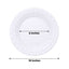 10-Pack Plastic Dinner Plates White Basketweave Rim - Durable Disposable Dinner Plates 10"
