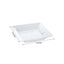 12-Pack Appetizer Plates Mini Square Design Clear - Plastic Disposable Plates for Desserts 4"