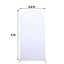 6ft Matte White Spandex Fitted Chiara Backdrop Stand Cover For Round Top Wedding Arch