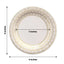 25-Pack Paper 9" Round Dinner Plates in White with Gold Basketweave Rim - Disposable Party Plates for Stylish SoirÃ©es & Festive Brunches