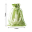 12 Pack 5"x7" Apple Green Satin Drawstring Wedding Party Favor Gift Bags, Drawstring Pouch Gift Bags