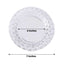 10-Pack Dessert Plates Basketweave Rim Design Clear - Plastic Disposable Salad Plates for Parties 7"