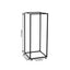 2-Pack Wedding Flower Stand Black Metal Geometric Column Frame Rectangular - Versatile Floral Pedestal for Sophisticated Arrangements 24"