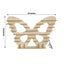 7-Tier Wooden Dessert Display Stand Butterfly Shaped Design Natural - Double Sided Cupcake Holder Shelf Rack 25"