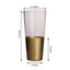 2-Pack Glass Bud Vases Cylinder Design Clear with Gold Accents - Stylish Flower Centerpieces for Events 12"