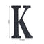 Decorative Rhinestone Alphabet "K" Letter Stickers, Glitter Adhesive Craft Letters Black DIY Sparkle Embellishments 4"