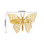 4 Pack Gold Metal Butterfly Napkin Rings, Decorative Laser Cut Cloth Napkin Holders