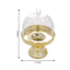 12-Pack Fillable Mini Pedestal Candy Container Clear/Gold - Decorative Candy Treat Favor Boxes with Dome Lid 4"