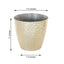 11" Gold Hammered Design Large Indoor Flower Plant Pot, Decorative Greenery Planter