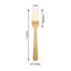 24-Pack Plastic Forks with Hammered Style Gold - Heavy Duty Disposable Silverware 7"