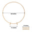 32" Gold Metal Round Hoop Wedding Centerpiece, Self Standing Table Floral Wreath Frame