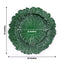 6-Pack Acrylic Plastic Round Charger Plates 13" in Hunter Emerald Green with Reef Design, Dinner Charger Tableware