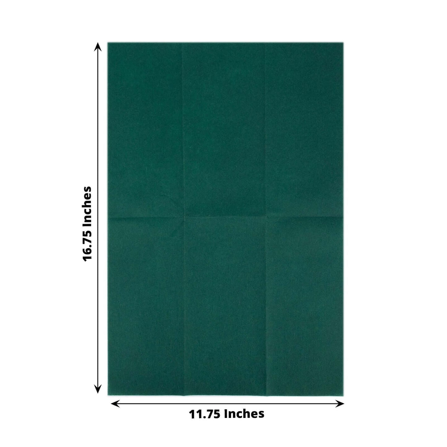 20 Pack Linen-Like Paper 8.5"x4" Napkins Hunter Emerald Green - Highly Absorbent & Disposable Airlaid Guest Towels