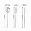 24-Pack Plastic Flatware Set with Sleek Modern Design Silver - Premium Disposable Silverware 8"