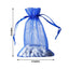 10 Pack 6"x9" Royal Blue Organza Drawstring Wedding Party Favor Bags