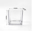 Glass Flower Vase Square Design Heavy Duty Clear - Premium Table Centerpiece for Events 4"