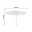 4-Pack Paper and Bamboo Parasol Umbrellas White - Decorative Centerpieces and Bridal Shower Photo Props 16"
