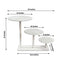 3-Tier Wooden Cake Stand Whitewash with Round Beaded Rim Trays - Rustic Cupcake Tower Dessert Display 24"x16"