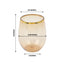 12-Pack Plastic Wine Tumblers Transparent Amber with Gold Rim - Reusable Drinkware 12oz